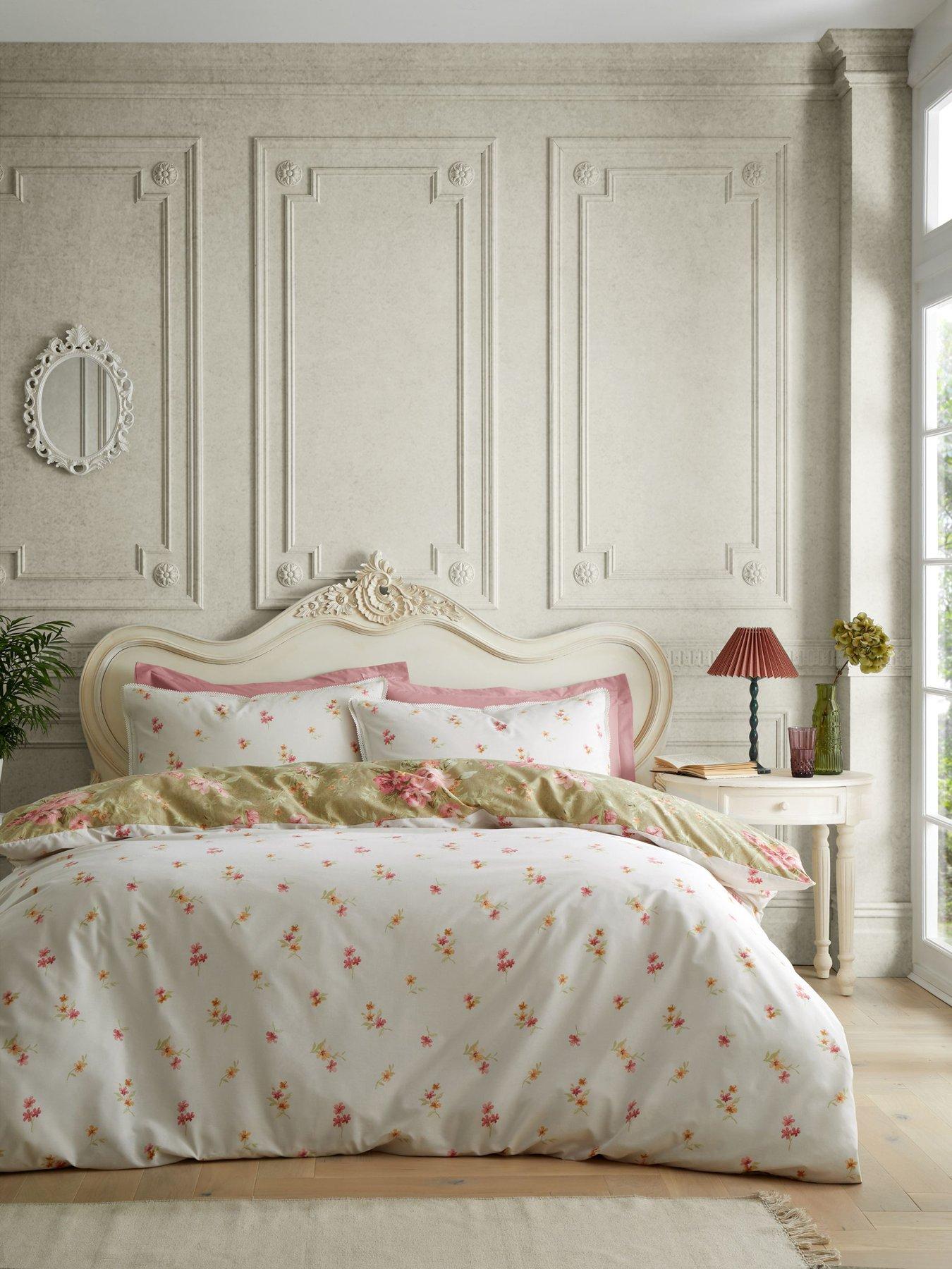 Image 4 of 7 of Bridgerton by Catherine Lansfield Penelope Floral Duvet Cover Set