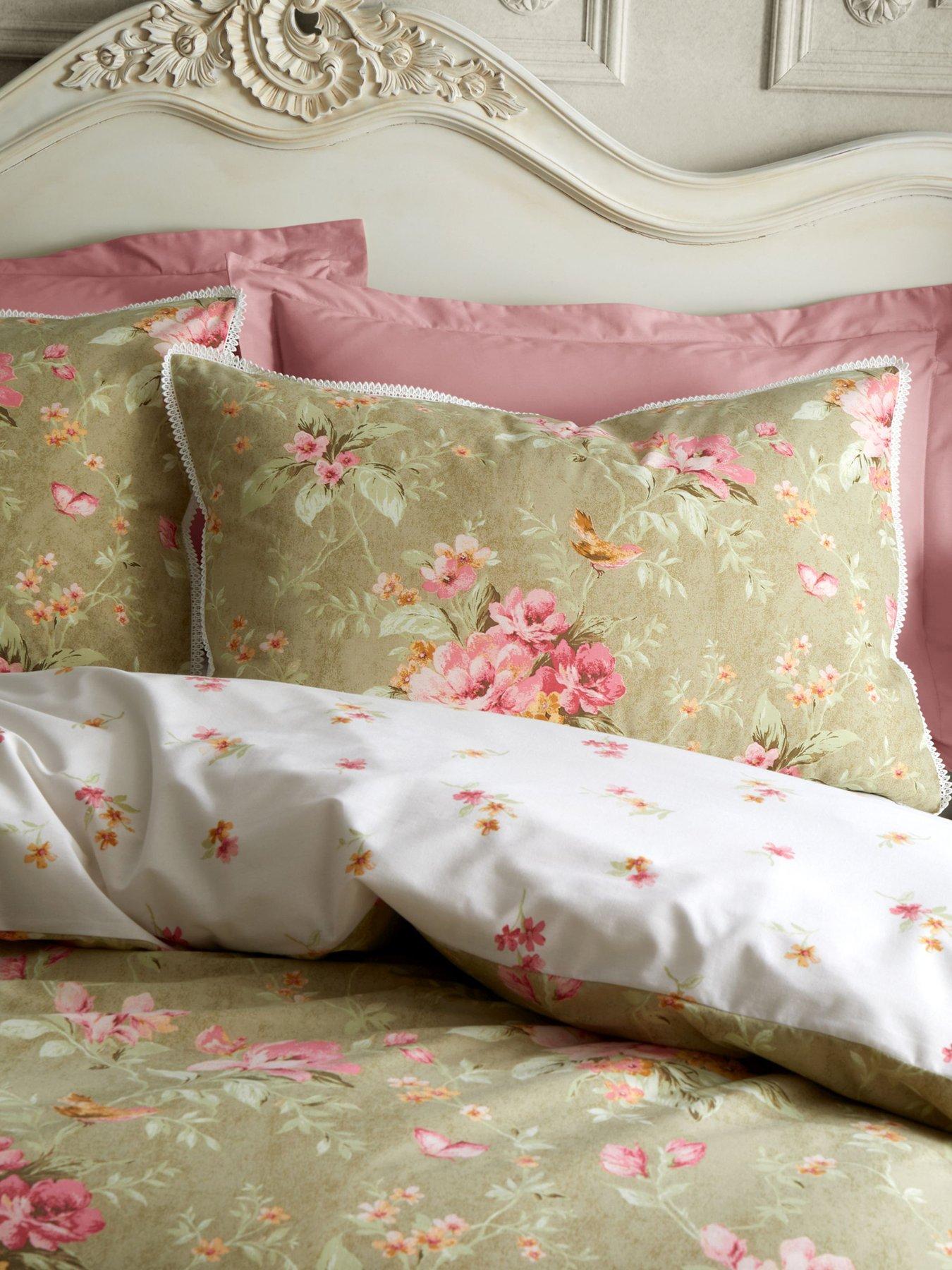 Image 5 of 7 of Bridgerton by Catherine Lansfield Penelope Floral Duvet Cover Set