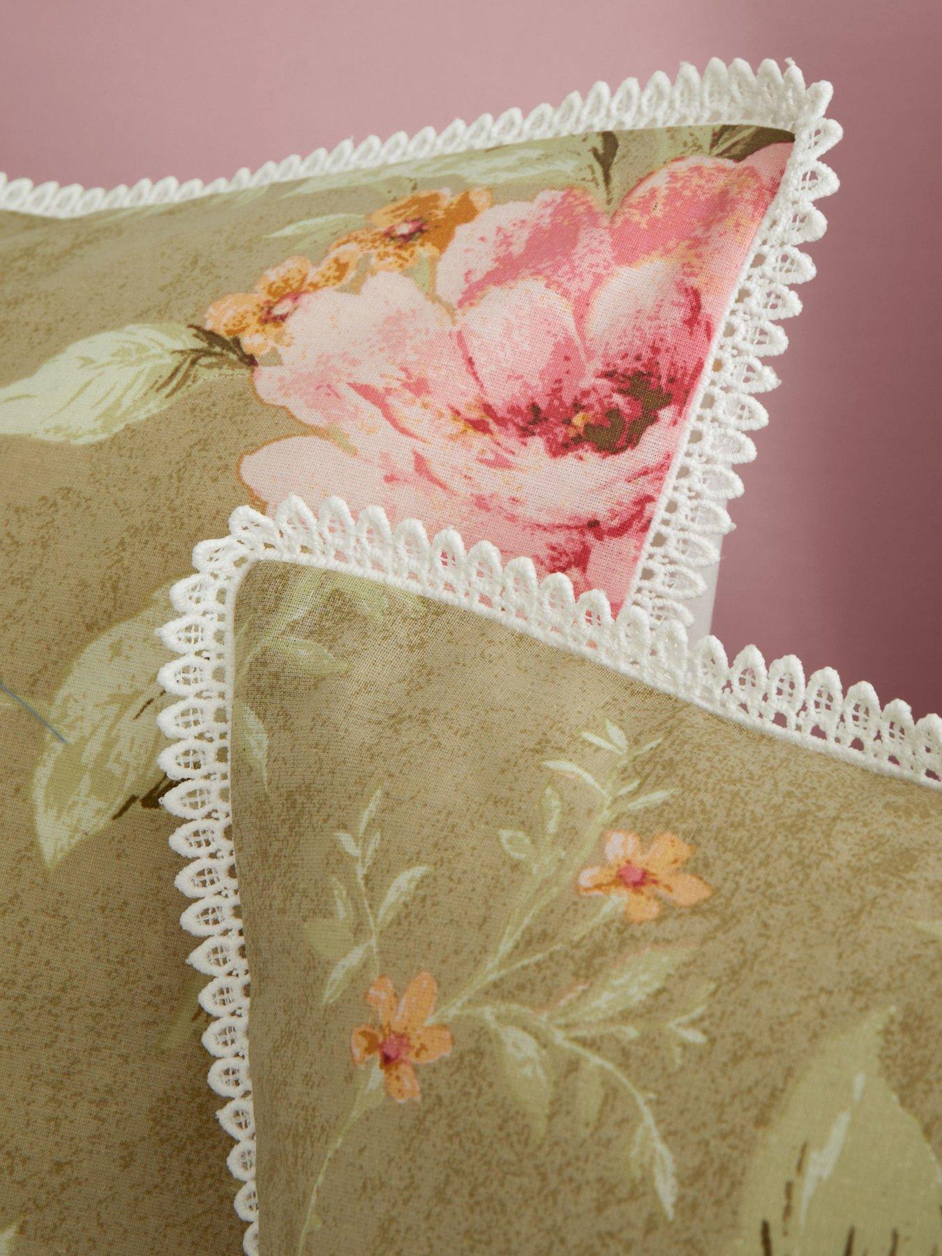 Image 6 of 7 of Bridgerton by Catherine Lansfield Penelope Floral Duvet Cover Set