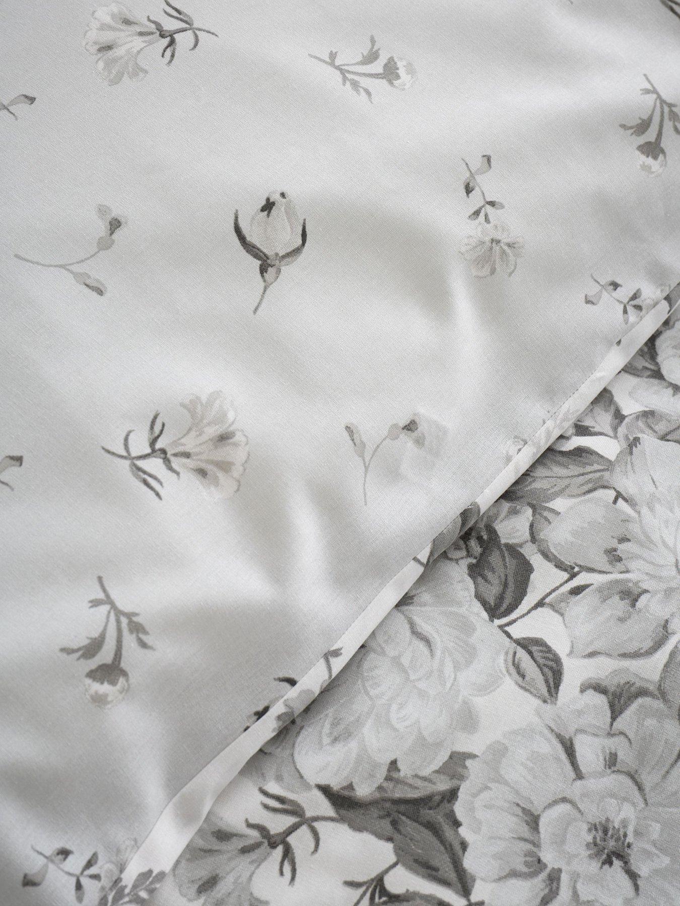 Image 6 of 7 of Catherine Lansfield Grey Floral Duvet Cover Set