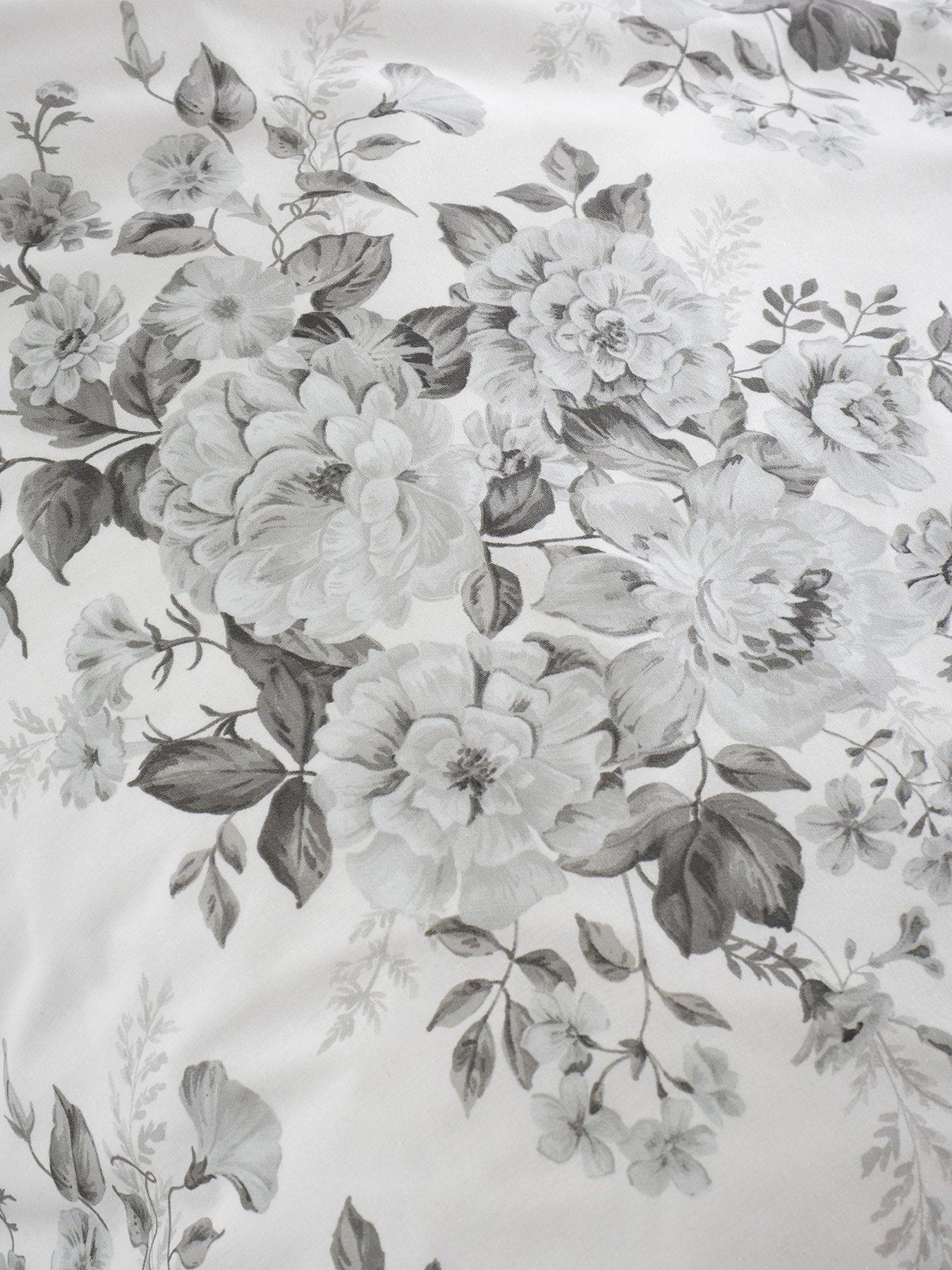 Image 7 of 7 of Catherine Lansfield Grey Floral Duvet Cover Set