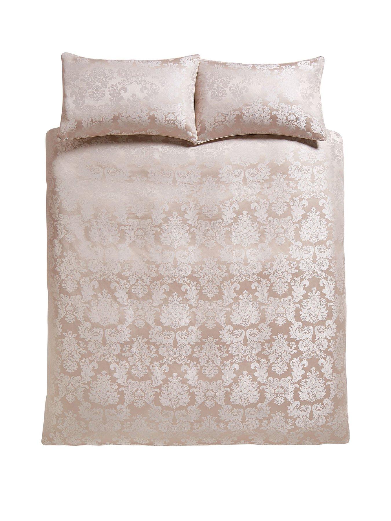 Image 2 of 5 of Catherine Lansfield Damask Jacquard Duvet Cover Set - Champagne