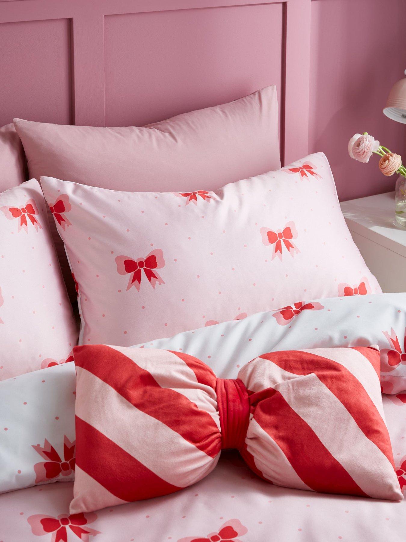 Image 4 of 5 of Sassy B Dotty Bows Duvet Cover Set - Pink