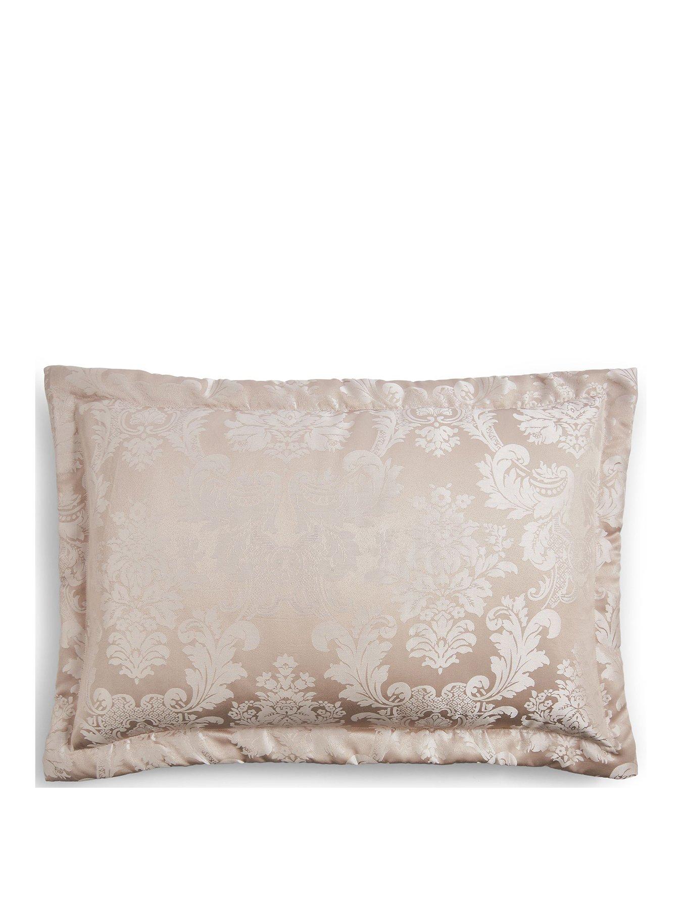 Image 2 of 3 of Catherine Lansfield Damask Jacquard Pillow Pair - Champagne