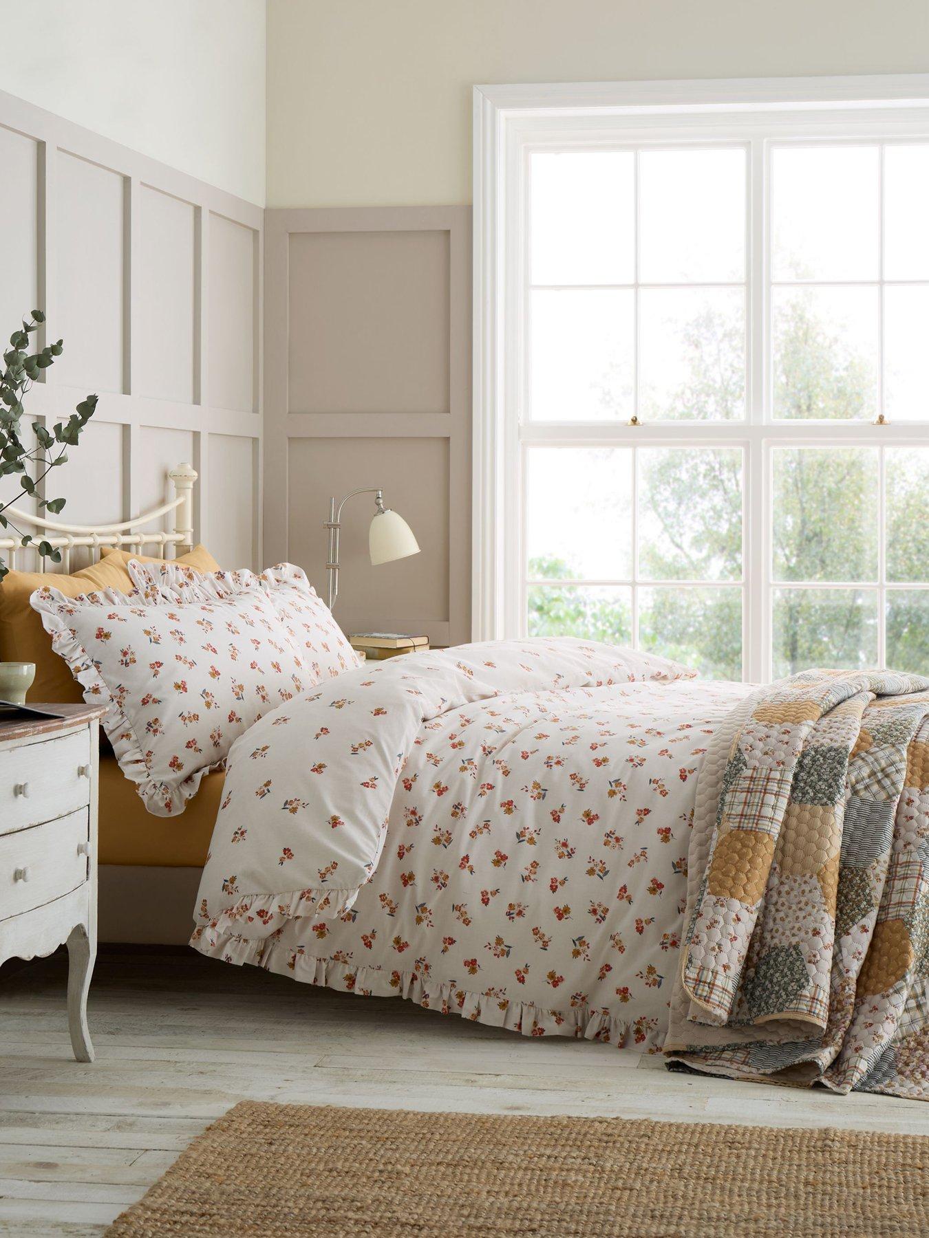 Catherine Lansfield Frill Ditsy Floral Duvet Cover Set Very