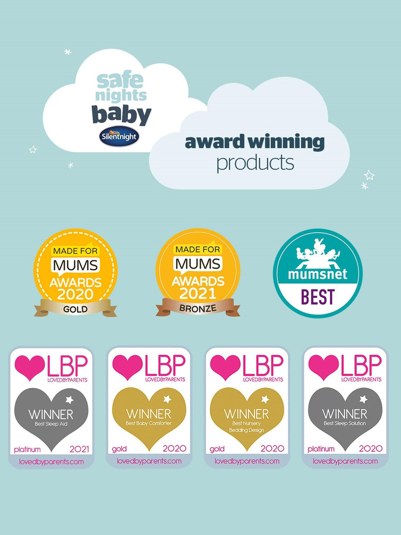 Image 5 of 7 of Silentnight Safe Nights 100% Cotton Cot Bed Duvet Cover Set - Celestial Moon &amp; Stars Print