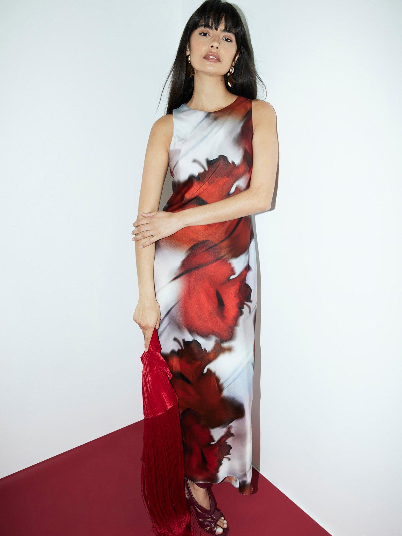 undefined Slip Dress - Red