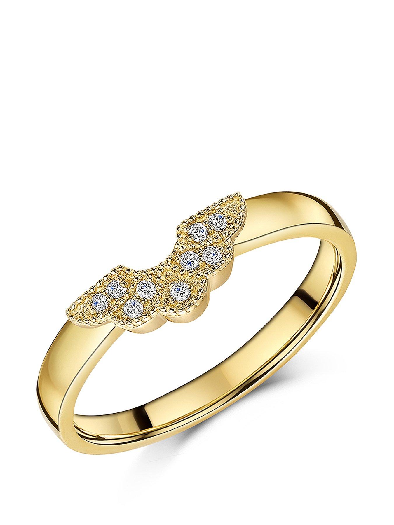 undefined 9ct Yellow Gold Diamond Ring