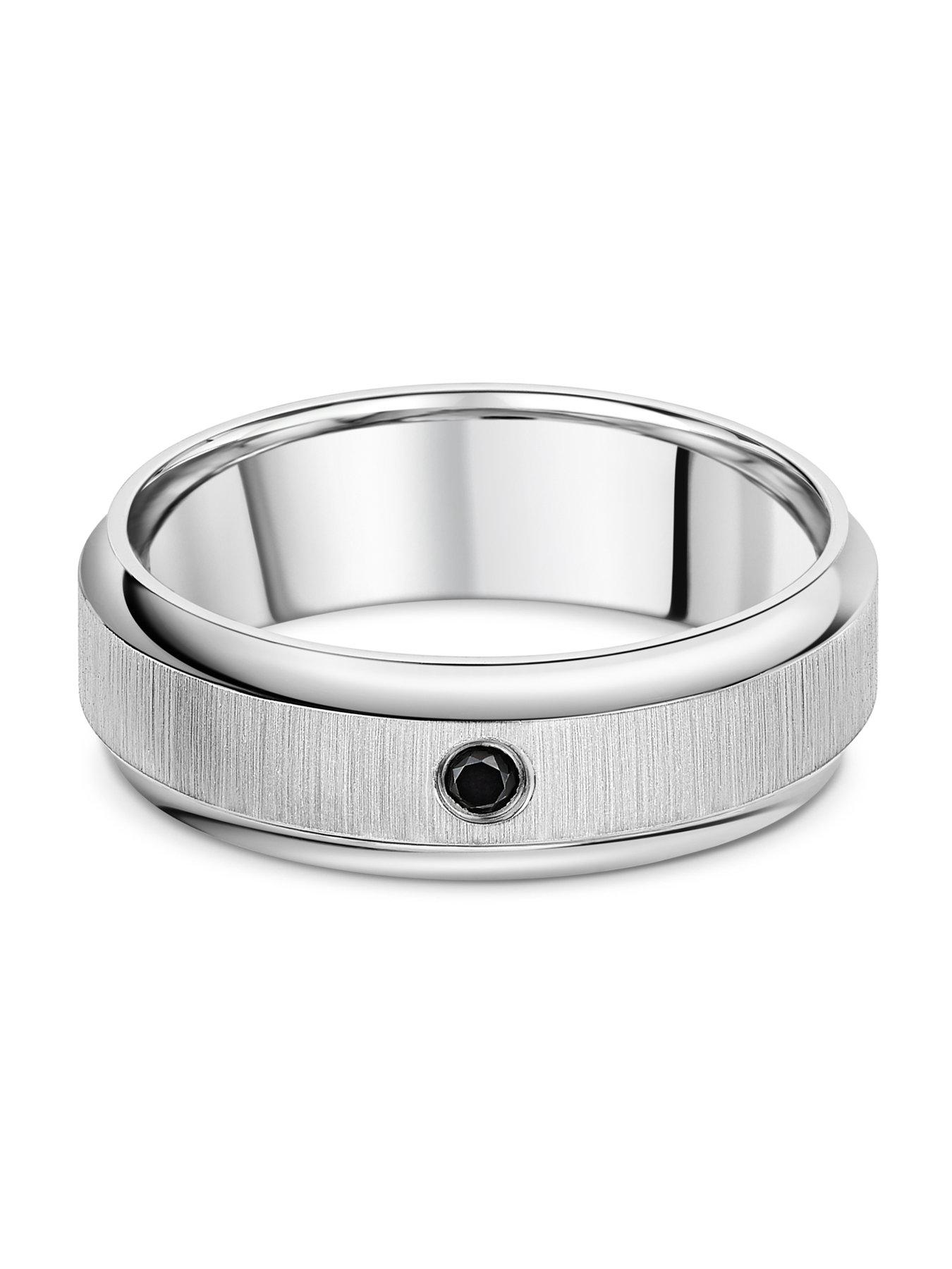 Image 2 of 2 of The Love Collection 7mm Diamond  Titanium Ring