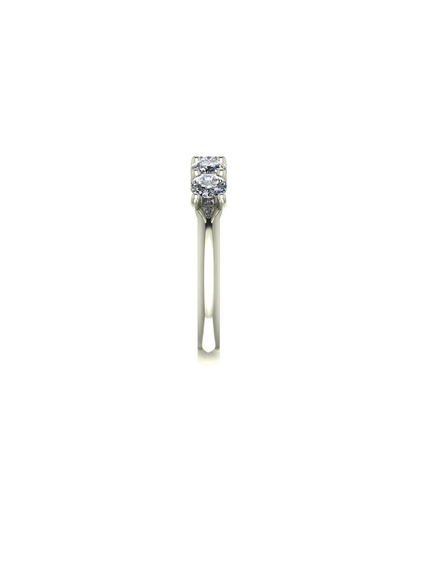 Image 4 of 6 of Moissanite 9ct White Gold 5 stone 1.25ct Moissanite Eternity Ring