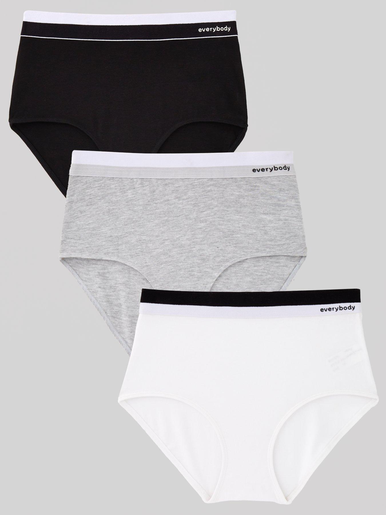 undefined 3pk High Waisted Cotton Briefs