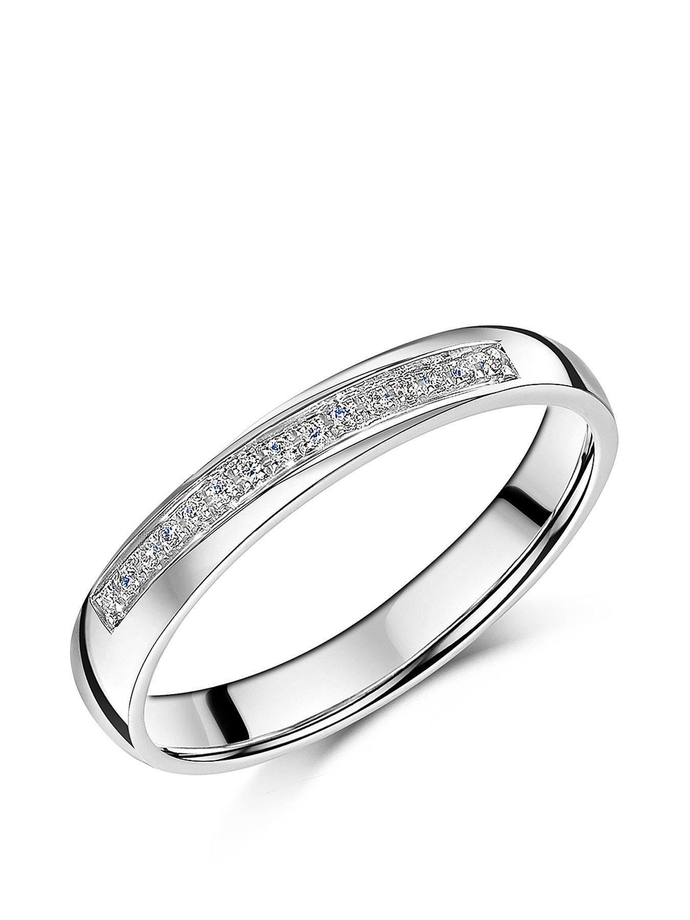 undefined 9ct White Gold Diamond Wedding Ring