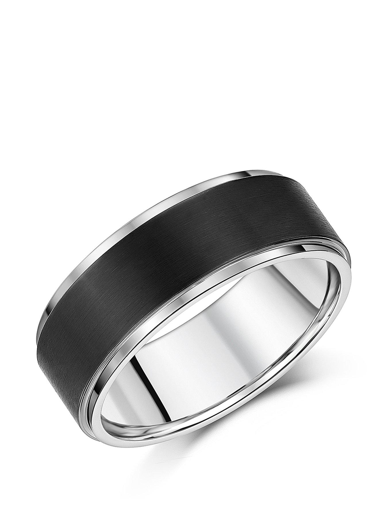 Product photograph of The Love Collection 7mm Titanium Ring from very.co.uk