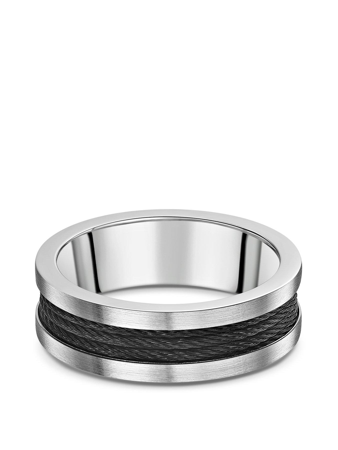 Image 2 of 2 of The Love Collection 7mm Wire inlay Titanium Ring