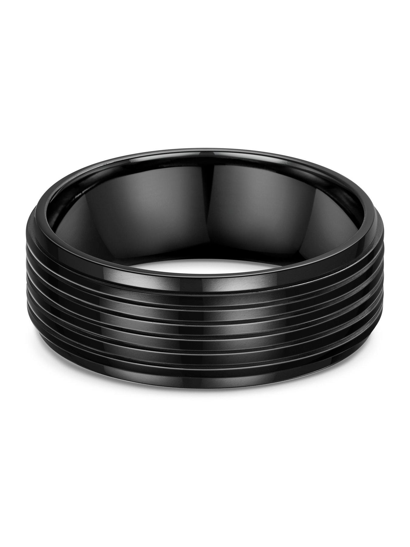 Image 2 of 2 of The Love Collection 8mm Titanium Ring - Black