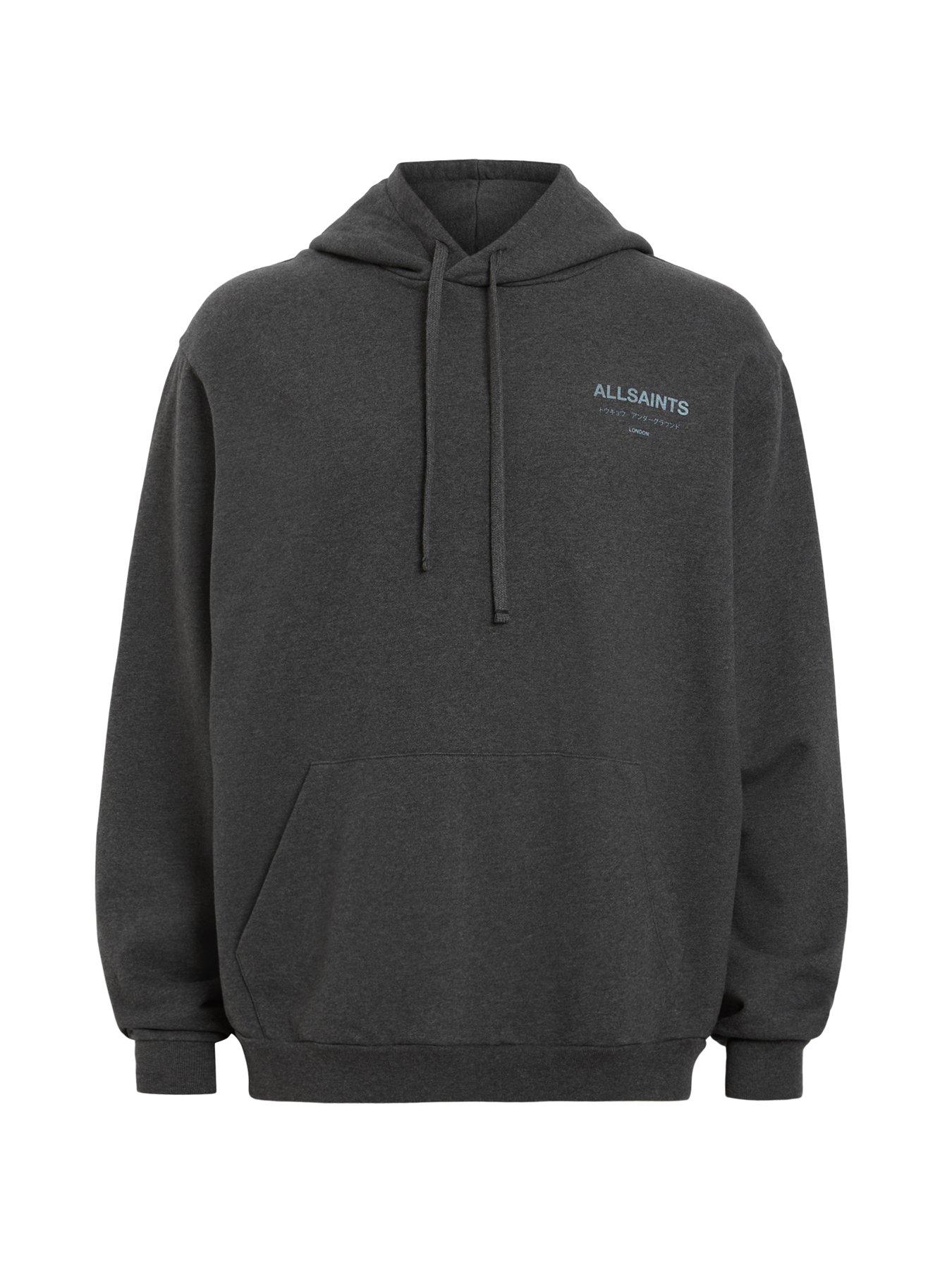 Image 5 of 5 of AllSaints Underground Overhead Hoodie - Grey