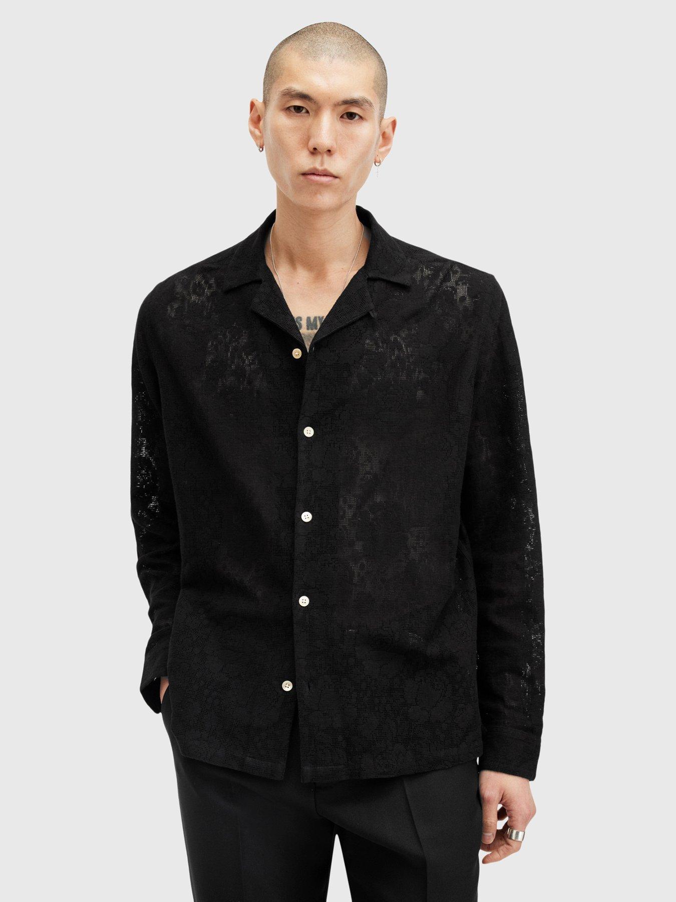 undefined Okesa Brockade Button Through Shirt - Black