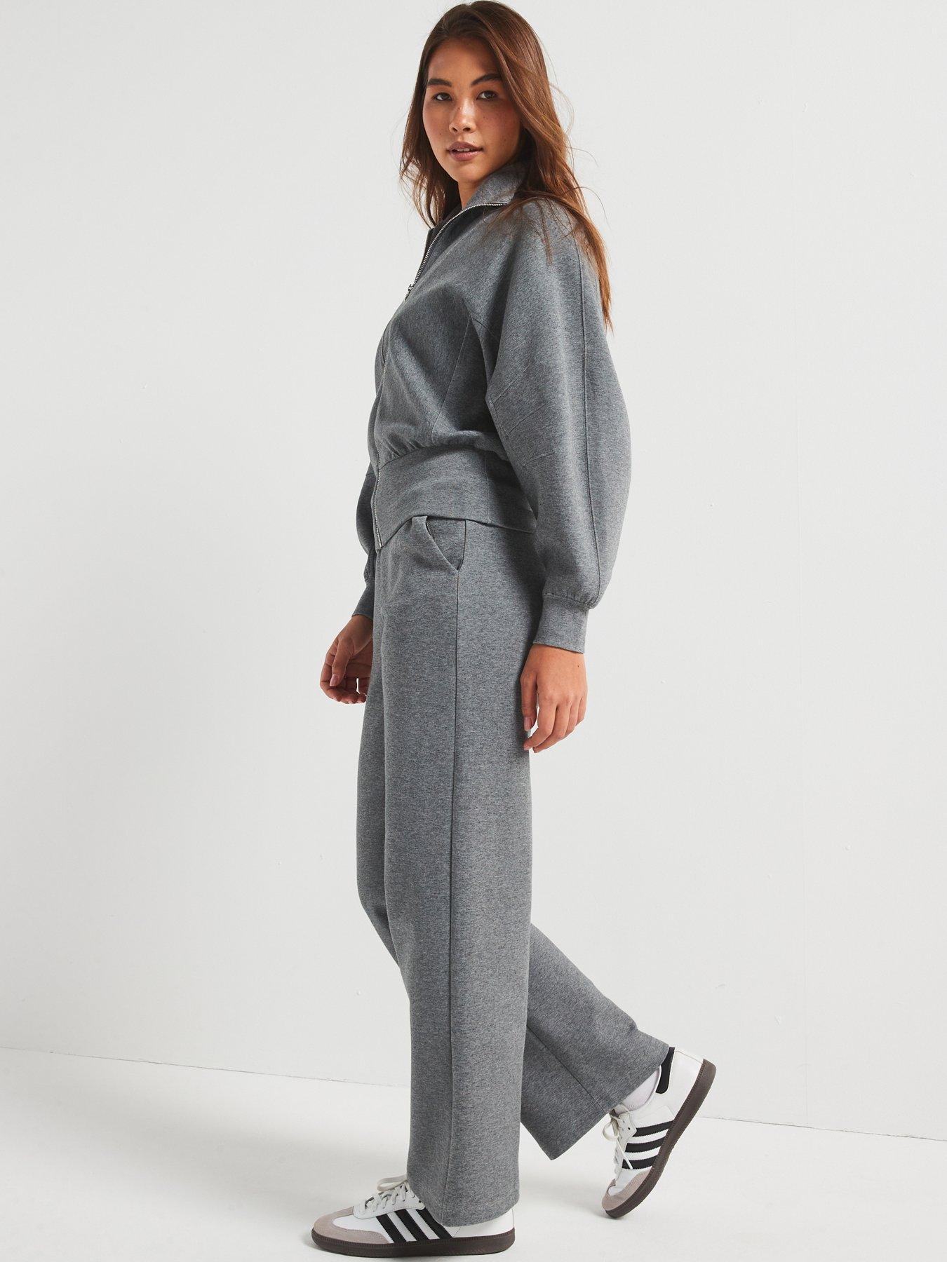 Image 4 of 5 of V by Very Wide Leg Co-Ord Bottom - Grey