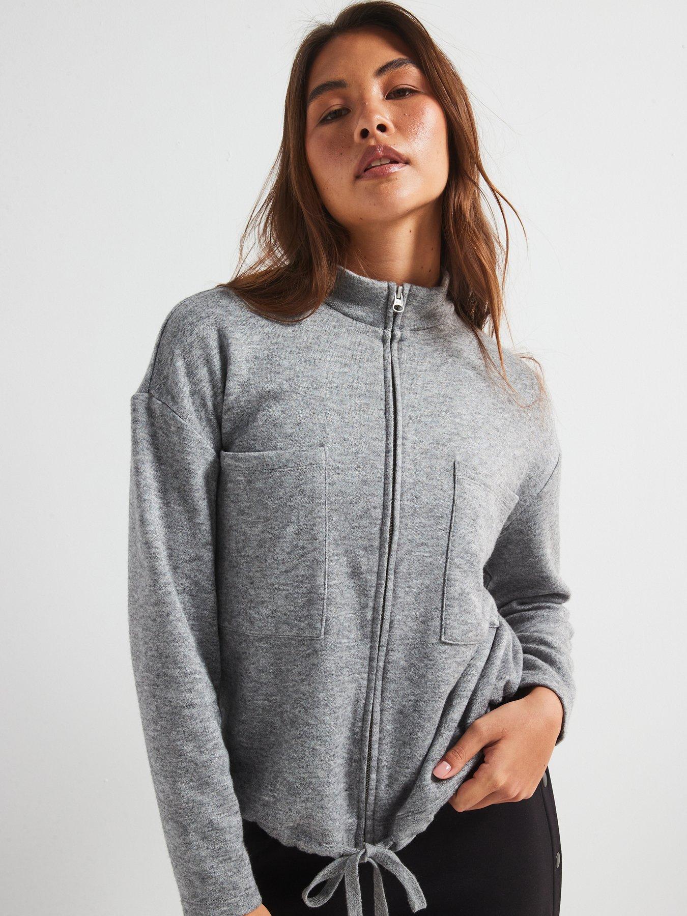 undefined Pocket Zip Jacket - Grey