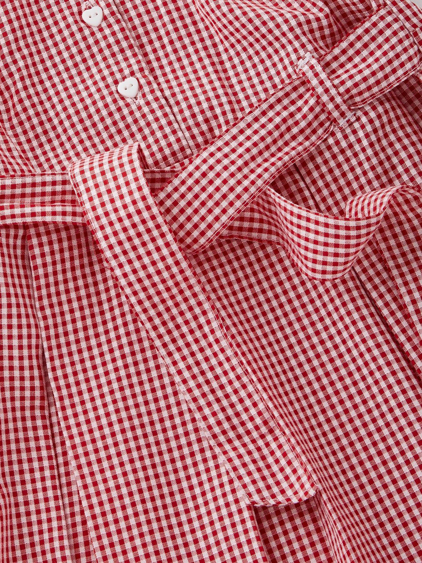 Image 5 of 5 of Everyday Girls 2 Pack Gingham Water-Repellent School Summer Dress - Red