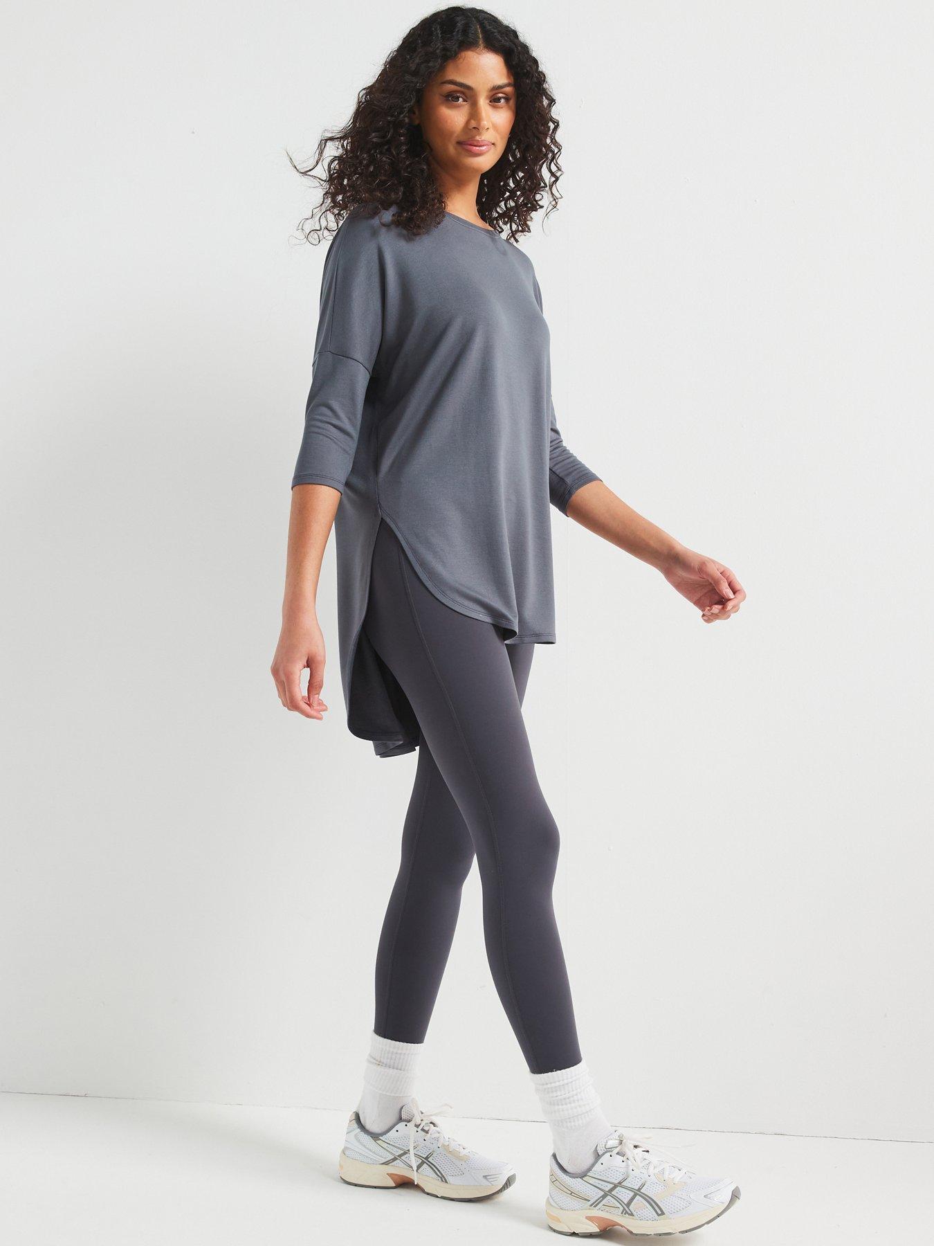 Image 3 of 6 of V by Very Longline Oversized Top - Grey