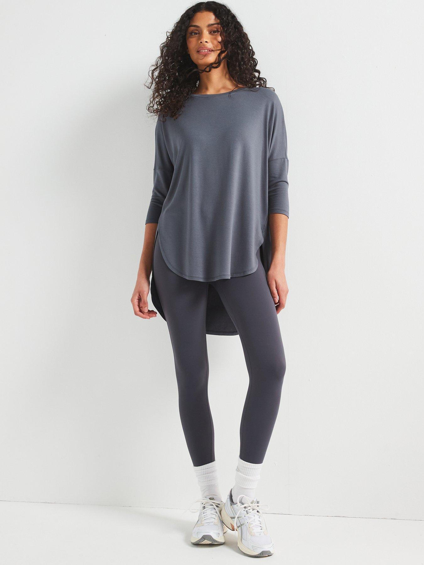 Image 5 of 6 of V by Very Longline Oversized Top - Grey