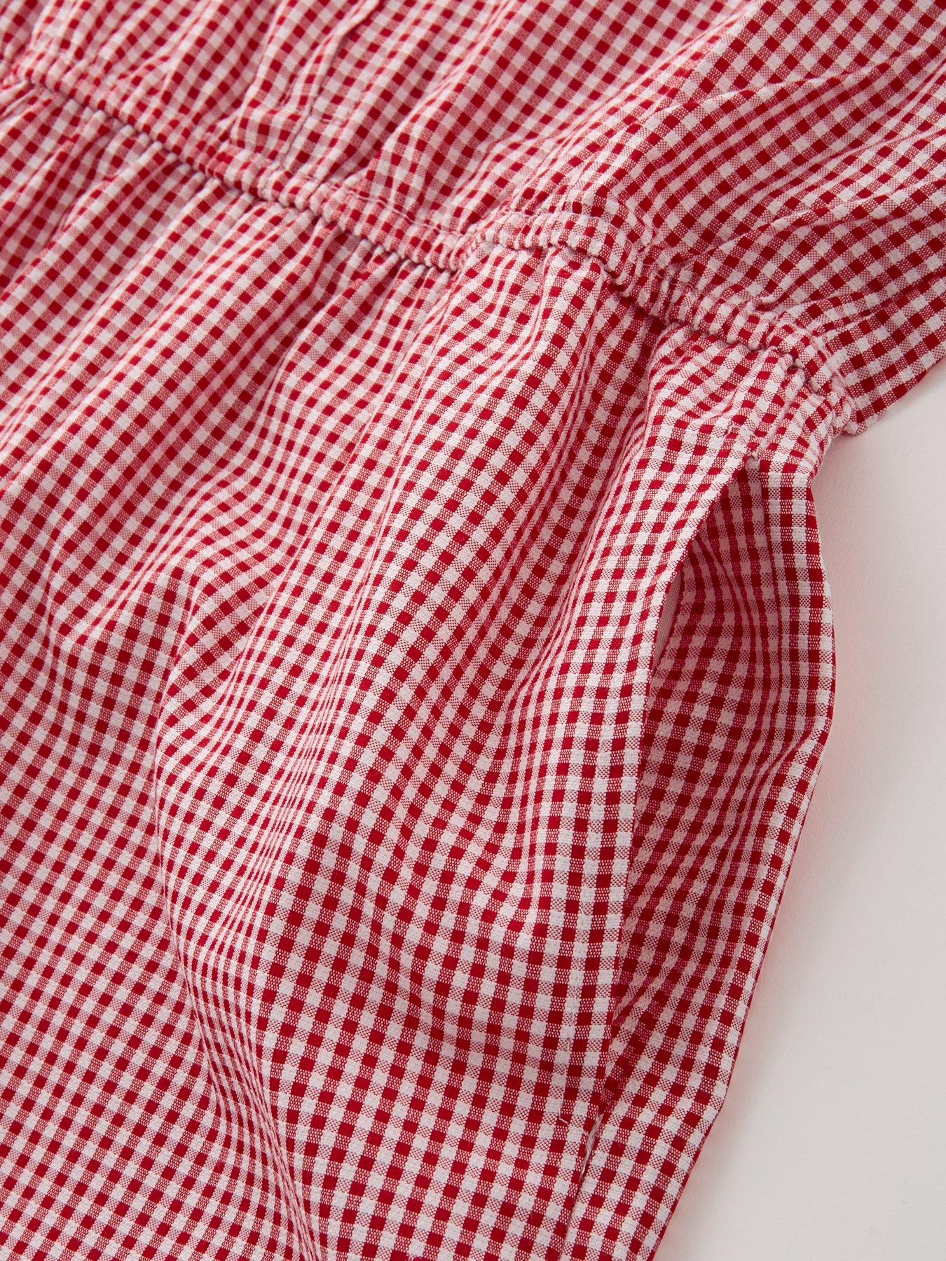 Image 5 of 5 of V by Very Girls Gingham Playsuit - Red