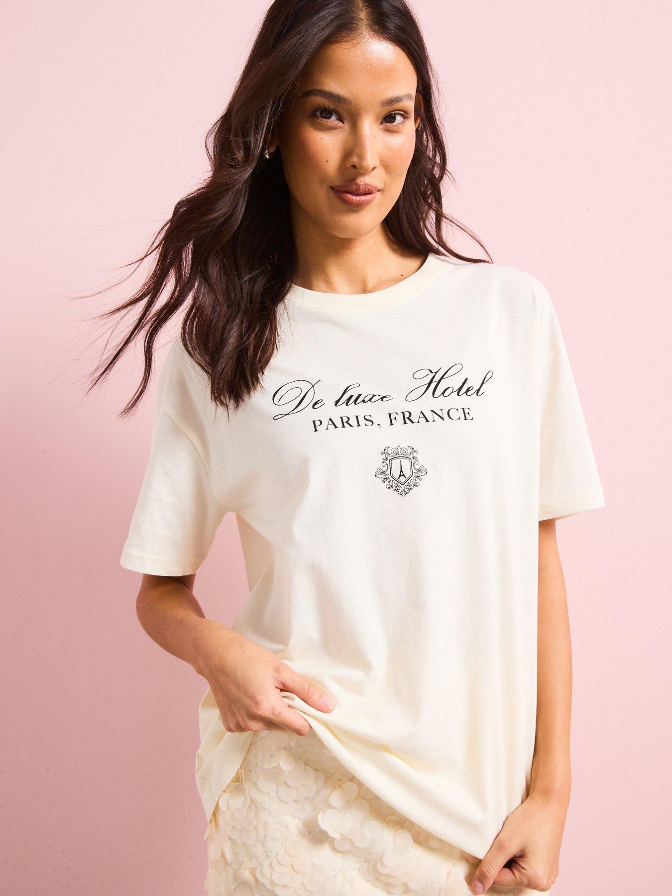 undefined Oversized Graphic T-Shirt  - Cream