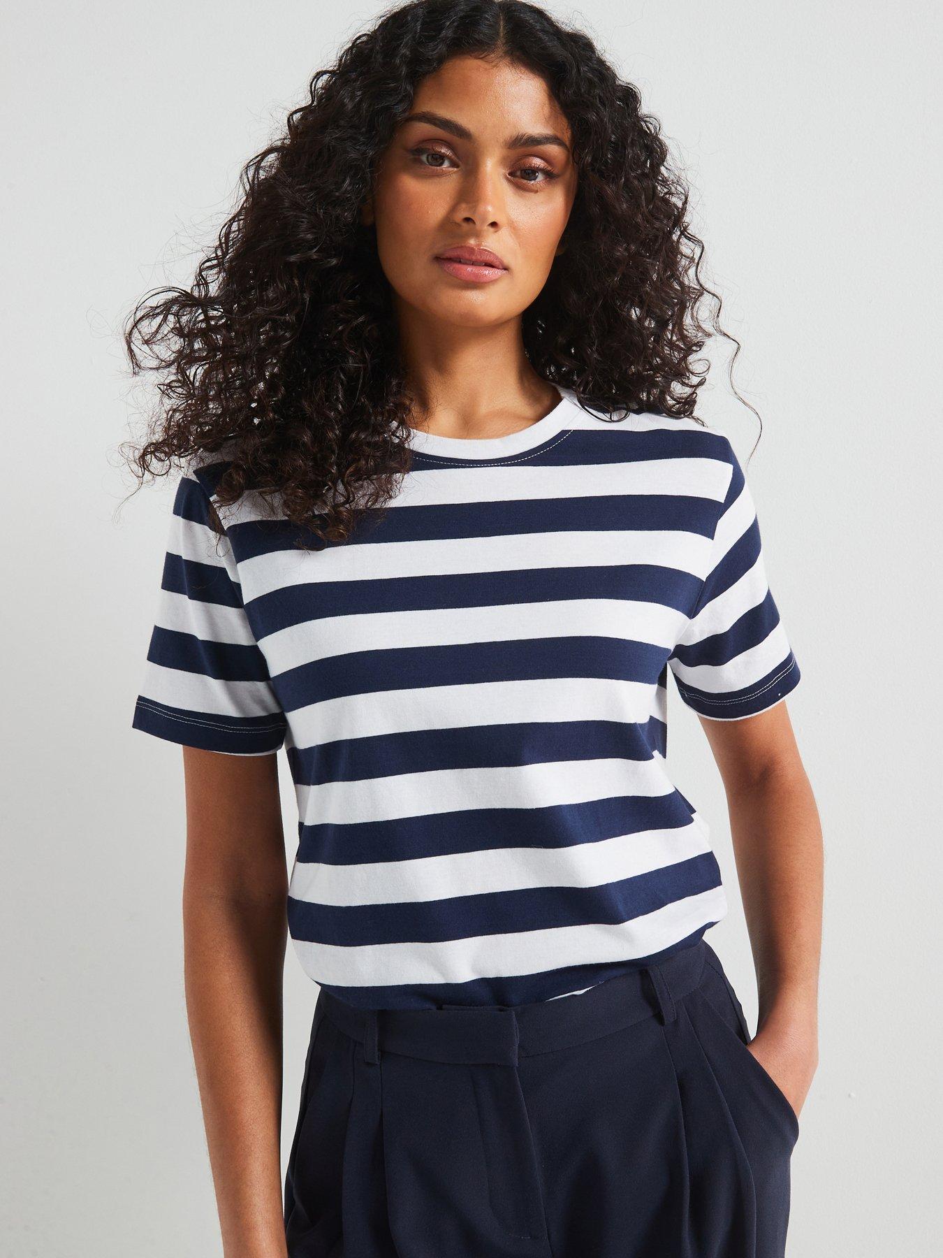undefined The Essential Crew Neck T-Shirt - Stripe - Multi