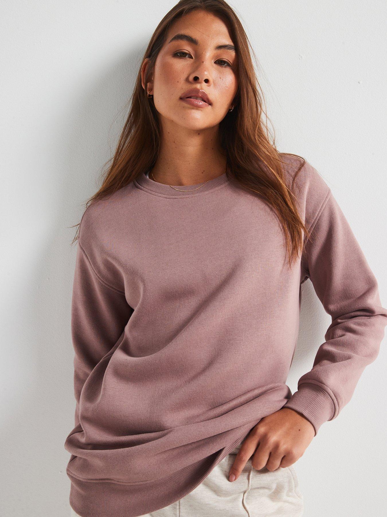 undefined The Essential Longline Sweat - Taupe