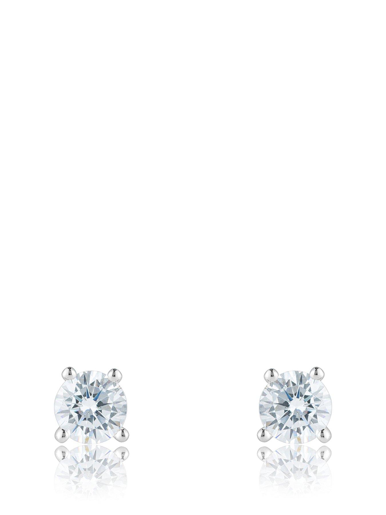 Product photograph of Love Diamond Diamond Stud Earrings G Vs Lab Grown from very.co.uk