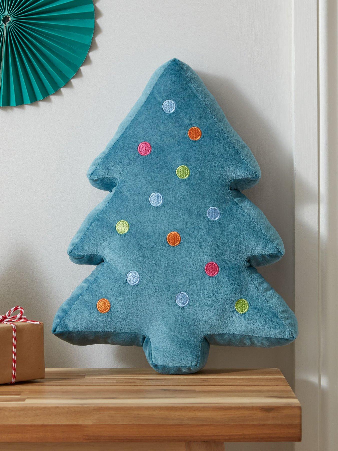 Product photograph of Catherine Lansfield Christmas Tree 3d Cushion - Green from very.co.uk