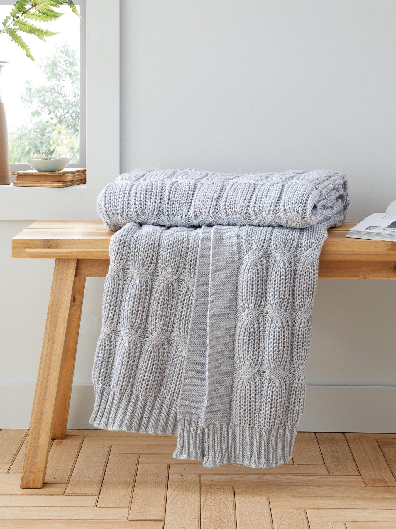 undefined Chunky Marl Knit Throw
