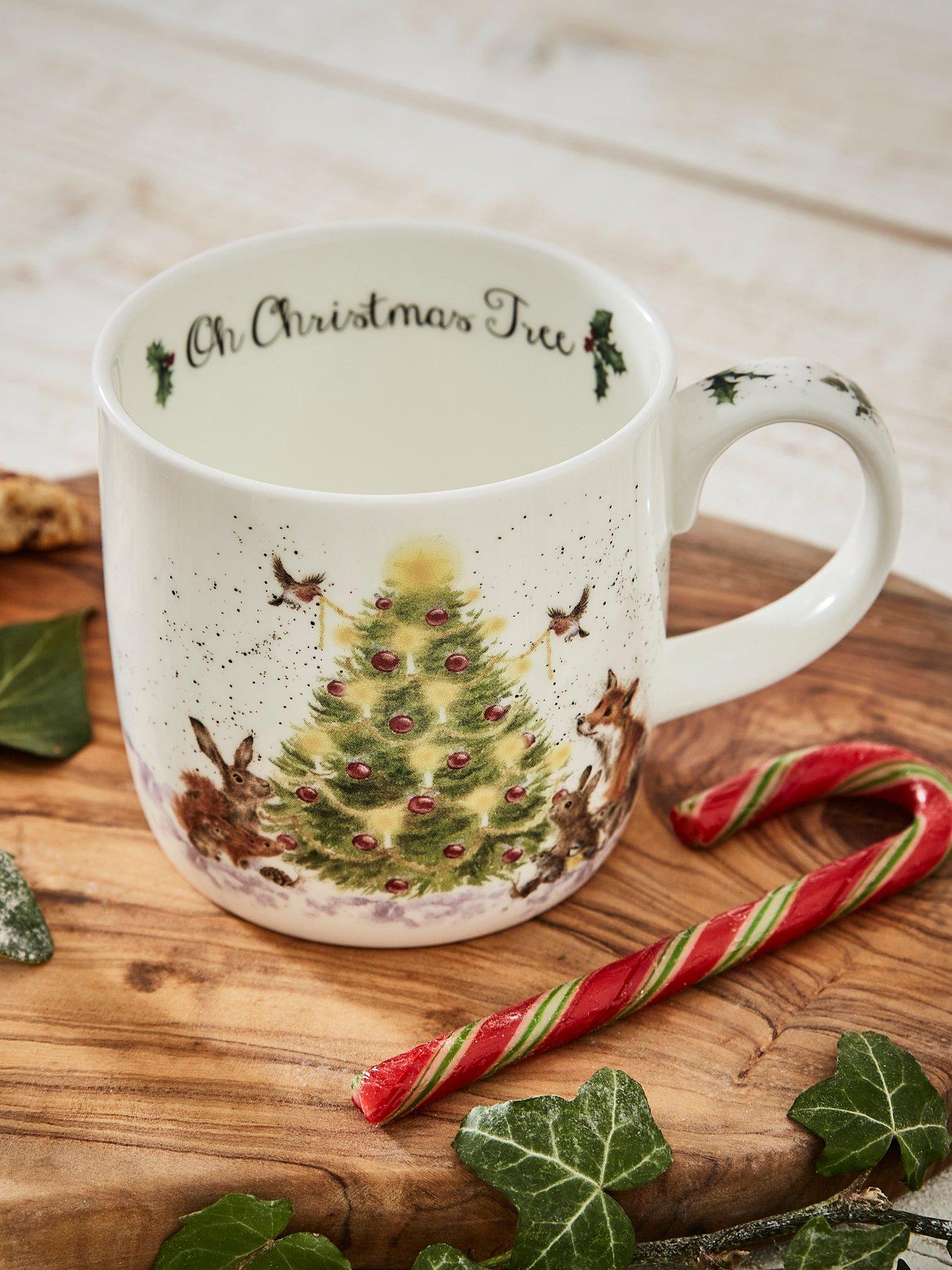 Product photograph of Royal Worcester Wrendale Oh Christmas Tree Mug from very.co.uk