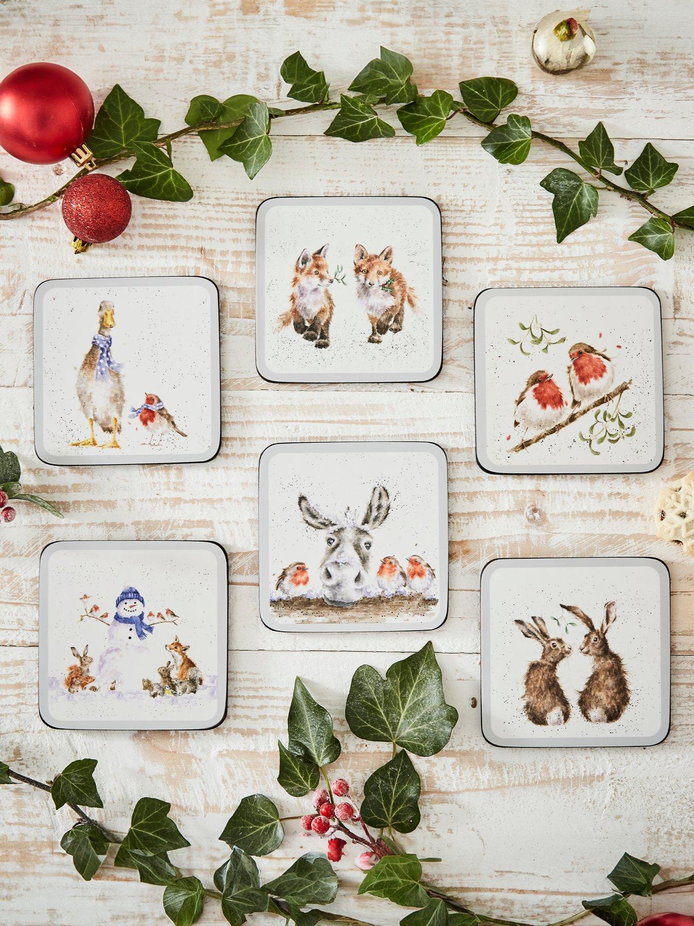 Product photograph of Pimpernel Wrendale Christmas Coasters Ndash Set Of 6 from very.co.uk