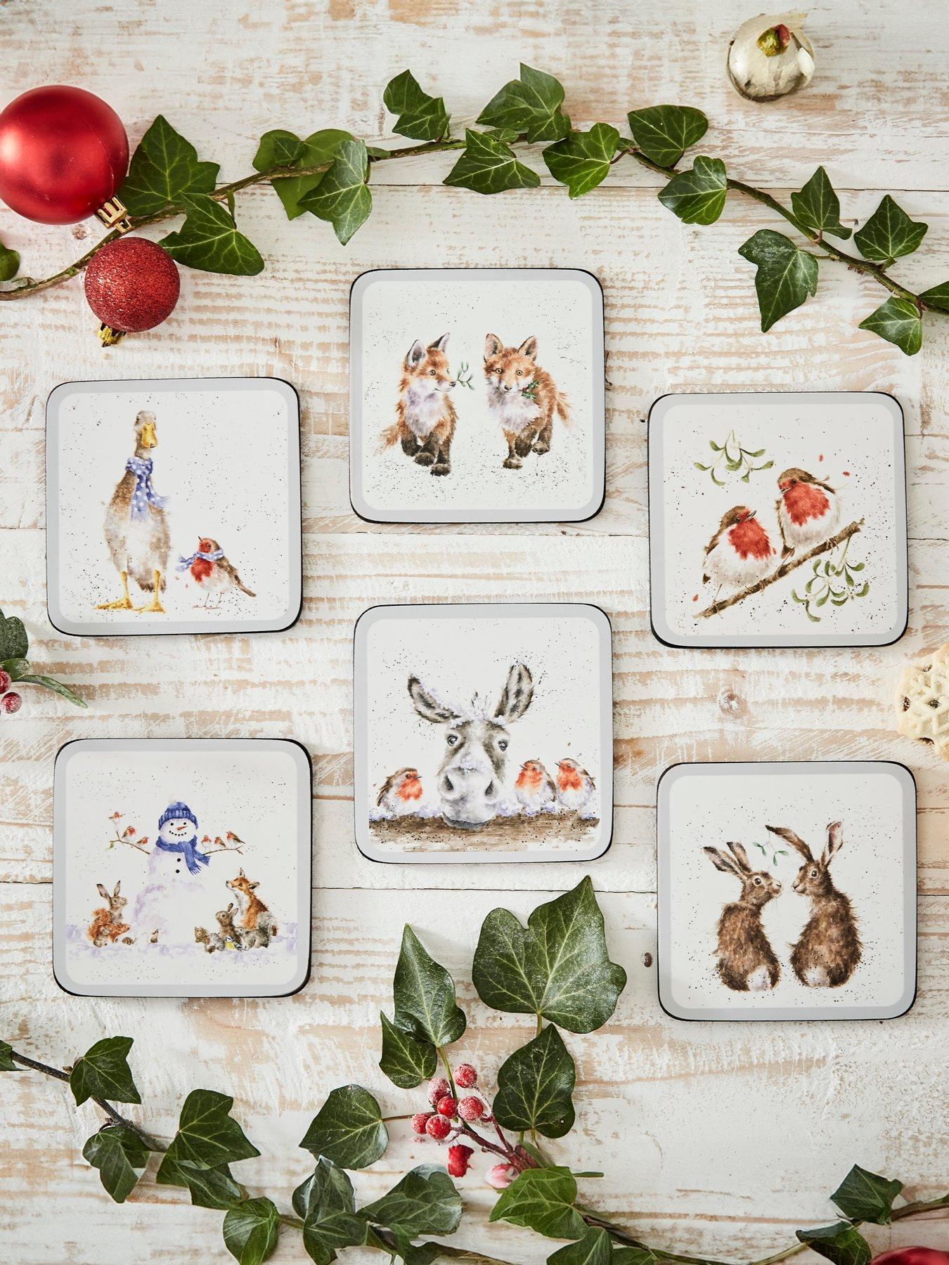 pimpernel Wrendale Christmas Coasters – Set of 6