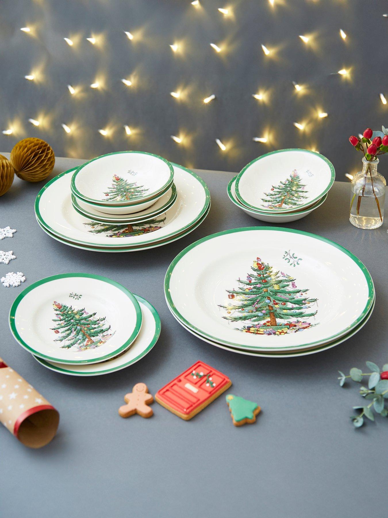 Product photograph of Spode Christmas Tree 12-piece Dinner Set from very.co.uk