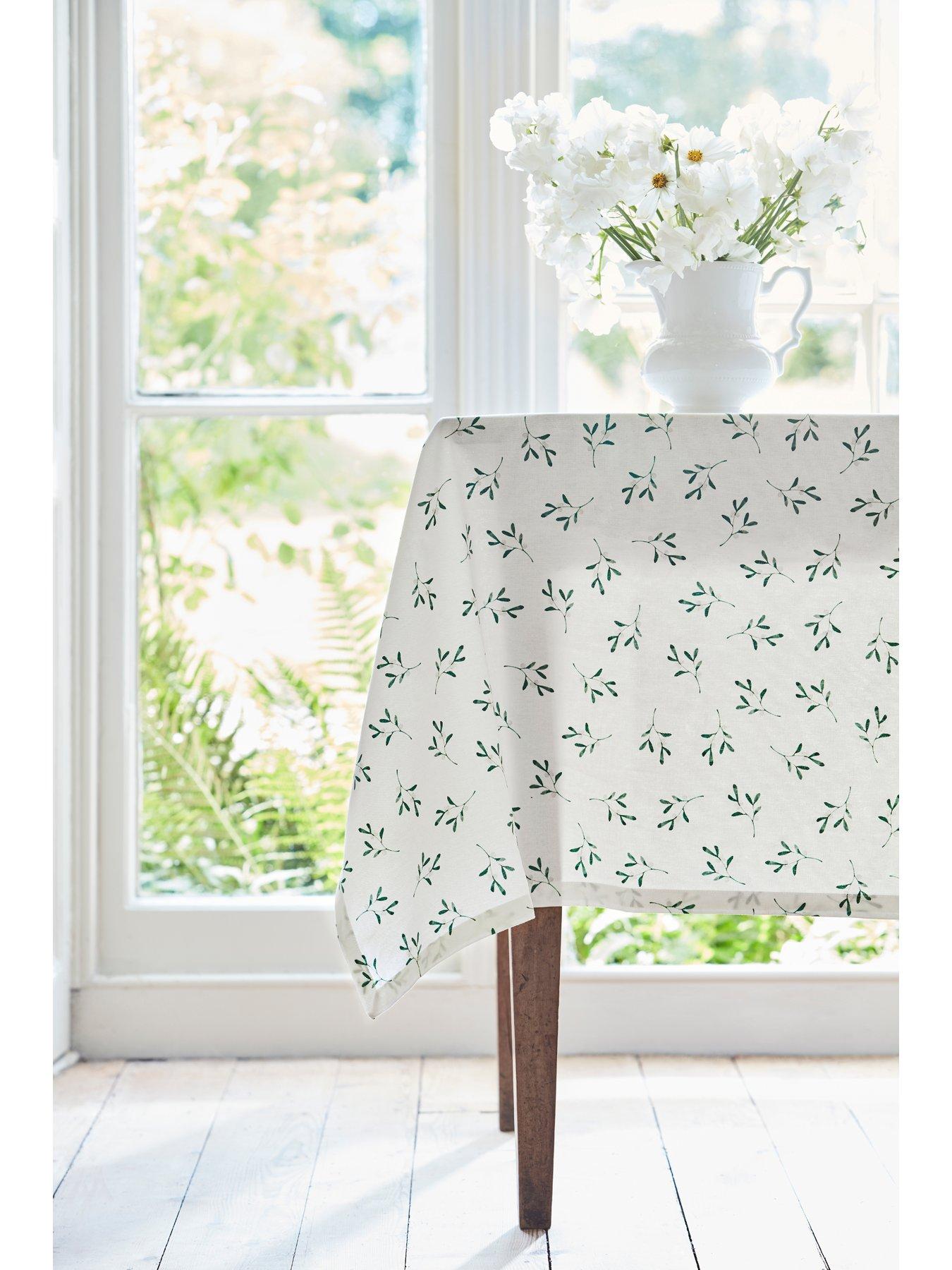 Product photograph of Sophie Conran For Portmeirion Mistletoe Tablecloth from very.co.uk