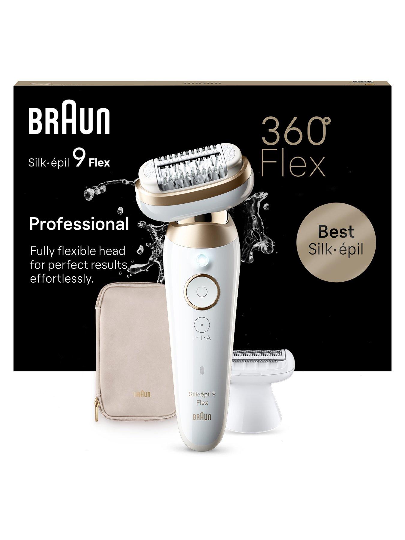 Image 2 of 7 of Braun Silk-&eacute;pil 9 Flex, Epilator For Easy Hair Removal, 9-041 3D -&nbsp;White/Gold