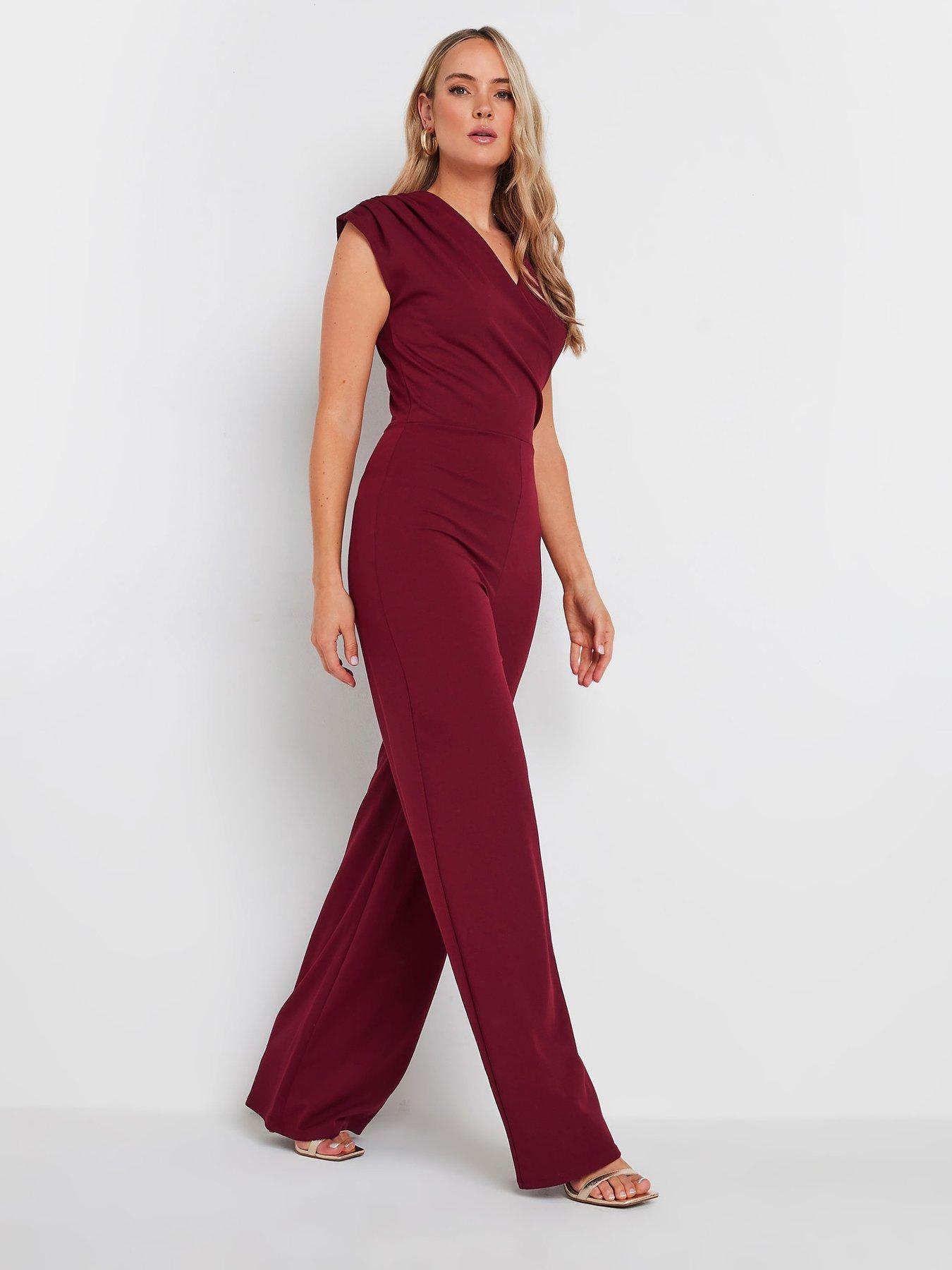 Tall Scuba Wrap Jumpsuit