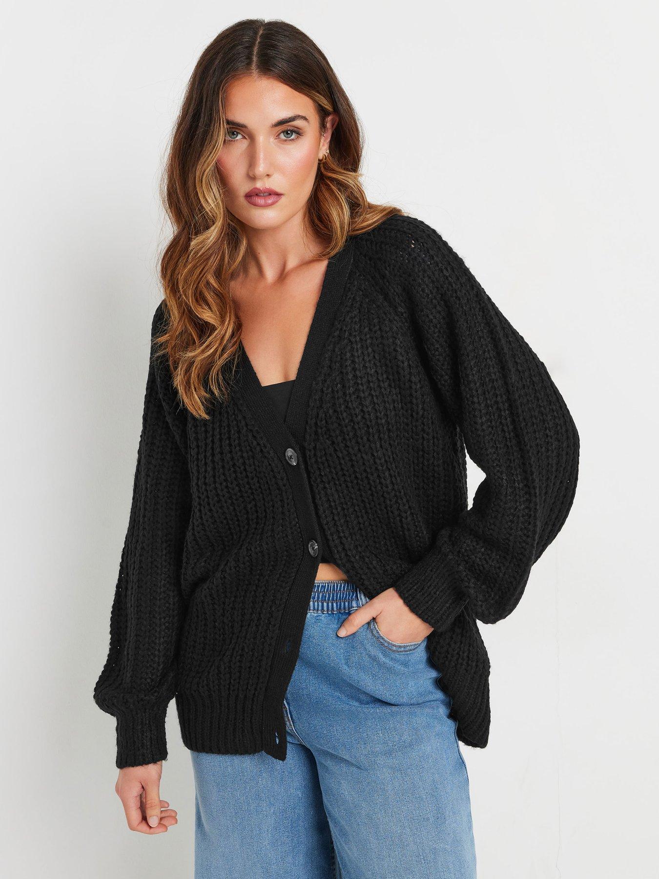 Tall black cardigan deals
