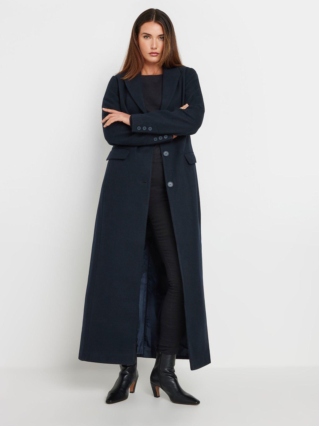 Tall Maxi City Coat Blue