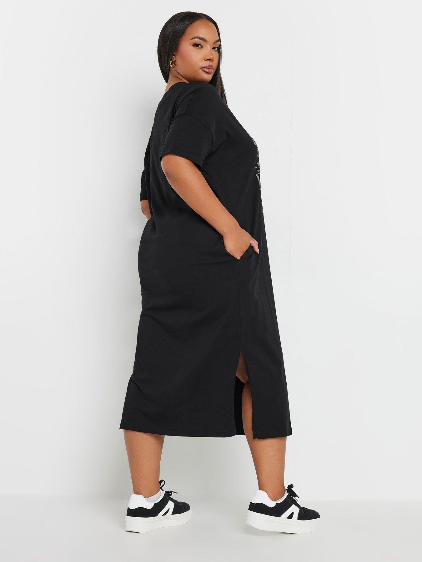 Image 2 of 4 of Yours Curve Throw On Dress - Black