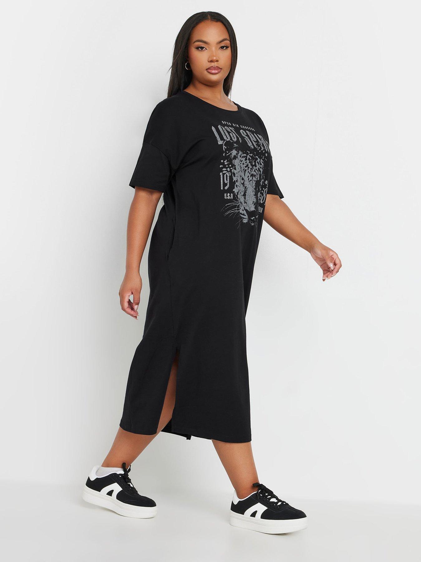 Image 3 of 4 of Yours Curve Throw On Dress - Black