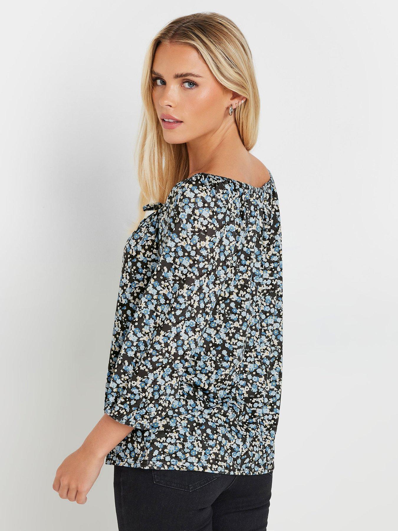 Image 2 of 4 of M&Co Petite Ditsy Keyhole Front Top