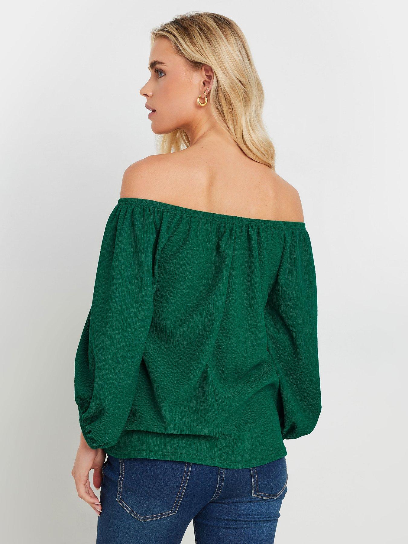 Image 2 of 4 of M&Co Petite Tree Bark Bardot Top