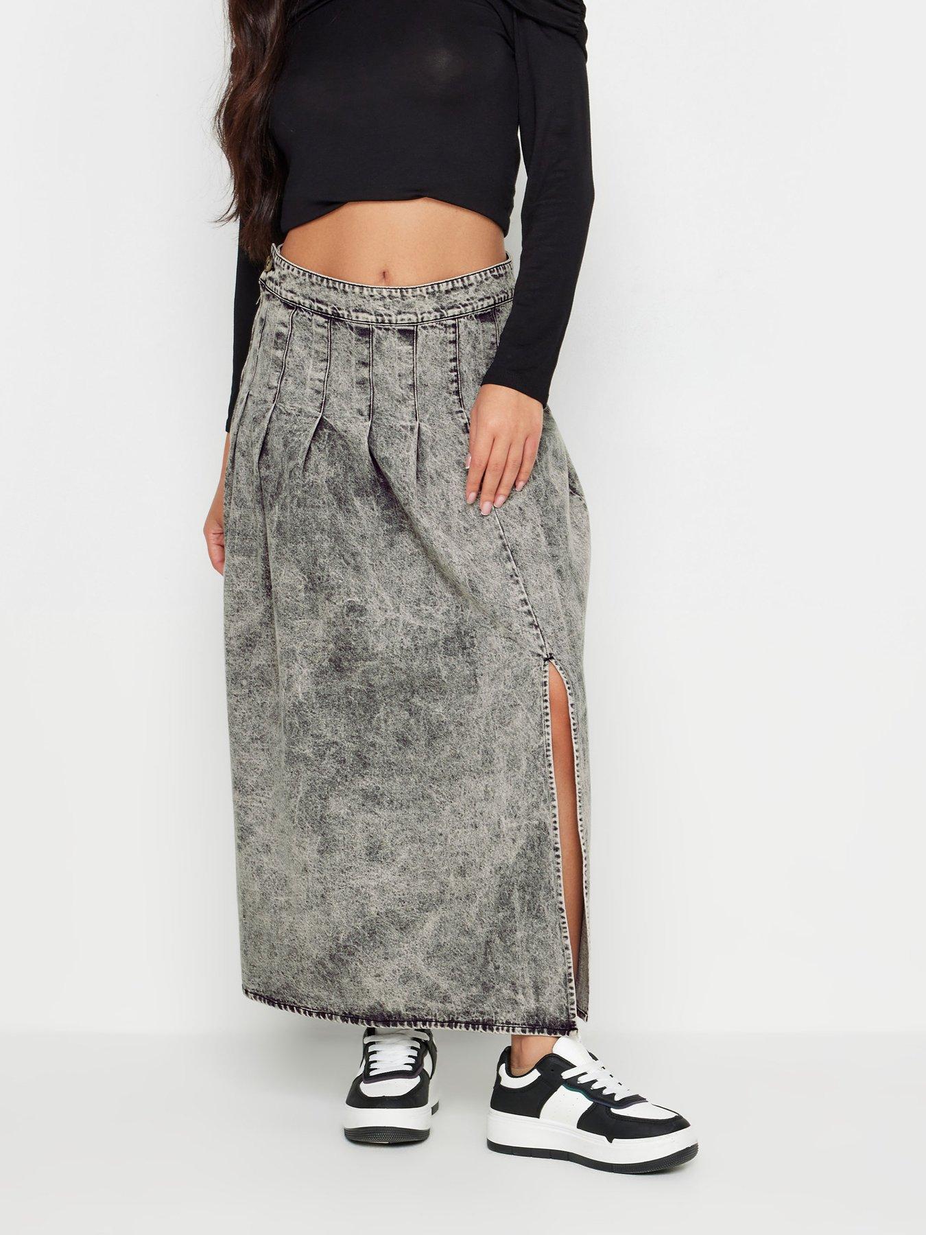 Pleated midi skirt petite 2025