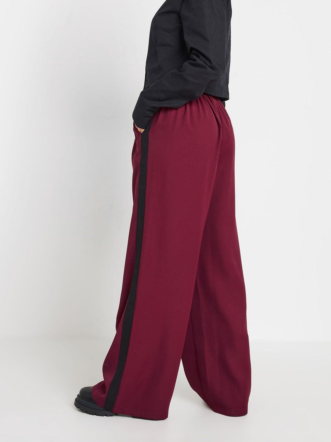 Petite side stripe trousers shop