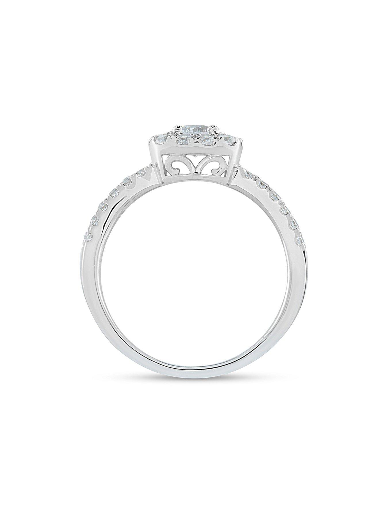 Image 5 of 5 of Love DIAMOND 1Ct Diamond Solitaire Halo Ring G VS+ Lab Grown