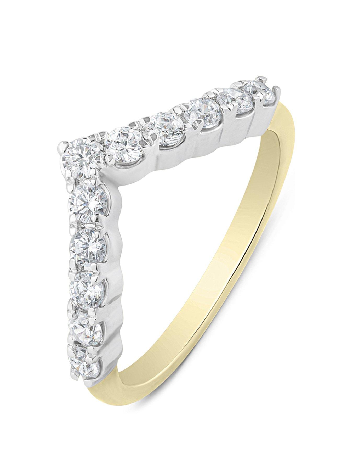 undefined Diamond Clawset Wishbone Ring G VS+ Lab Grown